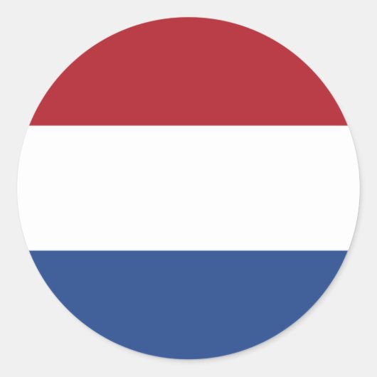 Vlag van Nederland -オランダ国旗 ラウンドシール (正面)