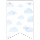 Vlaggetjes babyshower lichtblauwe wolken jongen バンティングフラッグ (第1の旗)