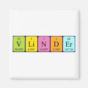 Vlinder周期表名磁石 マグネット