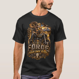 VLLC Forge Your Own Road Motorcycle Biker Skeleton Tシャツ