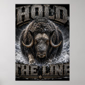 VLLC Hold The Line Arctic Muskox Motivational Stic ポスター (正面)