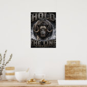 VLLC Hold The Line Arctic Muskox Motivational Stic ポスター (キッチン)