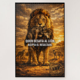 VLLC Lion Vs Wolf Motivational Quote Lion King Wal ジグソーパズル