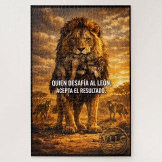 VLLC Lion Vs Wolf Motivational Quote Lion King Wal ジグソーパズル