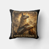 VLLC Orgullosamente Argentino Llama Mate Patriotic クッション (裏面)