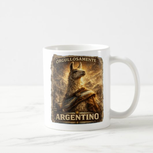 VLLC Orgullosamente Argentino Llama Mate Patriotic コーヒーマグカップ (右)