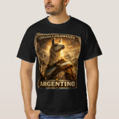 VLLC Orgullosamente Argentino Llama Mate Patriotic Tシャツ (正面)