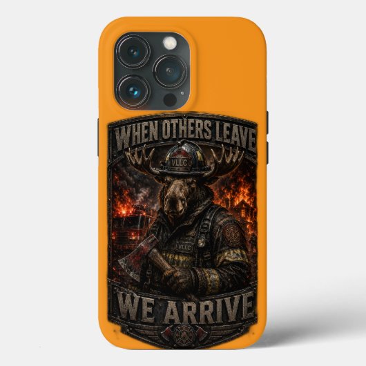 VLLC When Others Leave We Arrive Firefighter Moose Case-Mate iPhoneケース (裏面)
