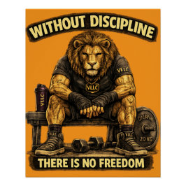 VLLC Without Discipline There Is No Freedom Gym ポスター