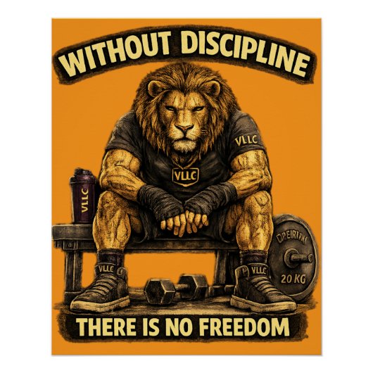 VLLC Without Discipline There Is No Freedom Gym ポスター (正面)