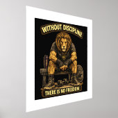 VLLC Without Discipline There Is No Freedom Gym Li 箔ポスター (レイダウン)