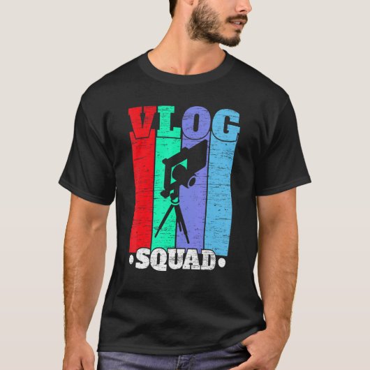 Vlog Squad Social Media Content Creator Vlogger 1 Tシャツ (正面)