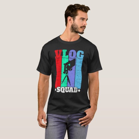 Vlog Squad Social Media Content Creator Vlogger 1 Tシャツ (正面フル)