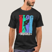 Vlog Squad Social Media Content Creator Vlogger Tシャツ (正面)