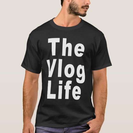 VloggersとVloggingのVlogライフ Tシャツ (正面)