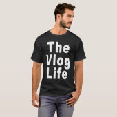 VloggersとVloggingのVlogライフ Tシャツ (正面フル)