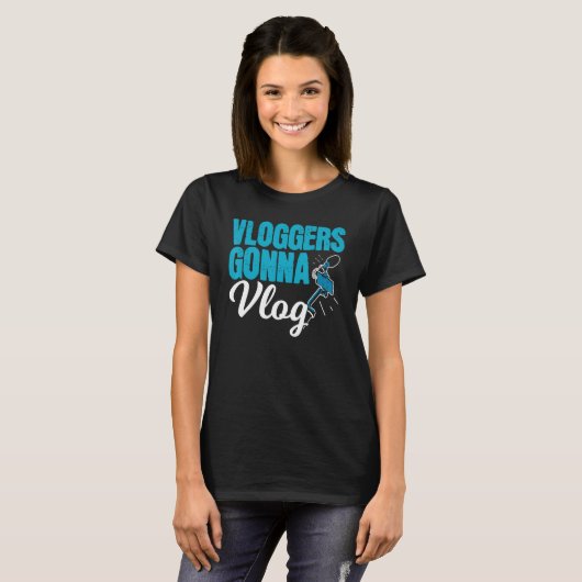 Vloggers Goning Vlog Social Media Content Creator Tシャツ (正面フル)