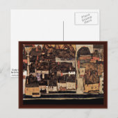 VltavaまたはSmall Ivのチェスキー・クルムロフ ポストカード (正面/裏面)