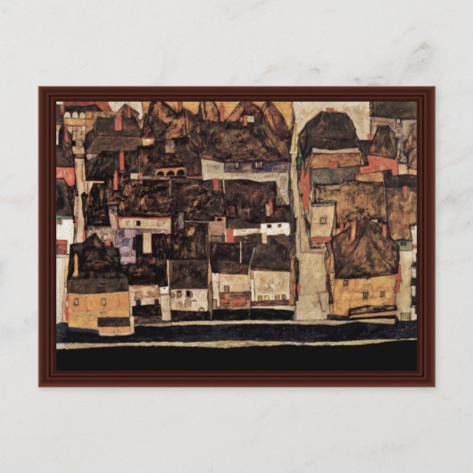 VltavaまたはSmall Ivのチェスキー・クルムロフ ポストカード (正面)