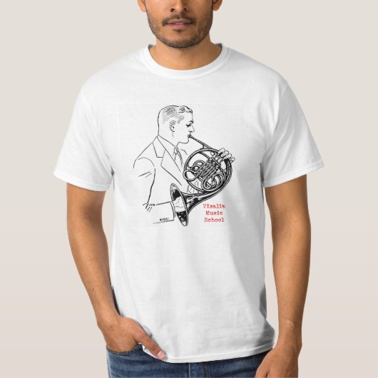 VMSのフレンチ・ホルンの人の価値Tシャツ Tシャツ (正面)