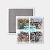 VN0017アジア，ベトナム，ホイアン，冷蔵庫 マグネット (正面/裏面)