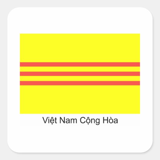 VNCHフラグ スクエアシール (正面)