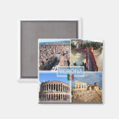 VNT010 VERONA，モザイク，ヴェネト，イタリア，冷蔵庫 マグネット (正面/裏面)