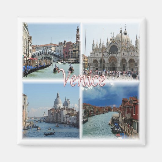 VNT023 VENICE mosaic, Veneto,イタリア,冷蔵庫 マグネット (正面)