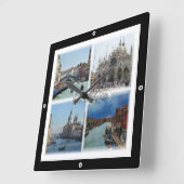 VNT024ヴェネツィア，モザイク，ヴェネト，イタリア， スクエア壁時計 (傾斜)