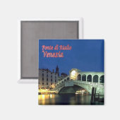 VNT025 VENICE, Rialto Bridge，イタリア，冷蔵庫 マグネット (正面/裏面)