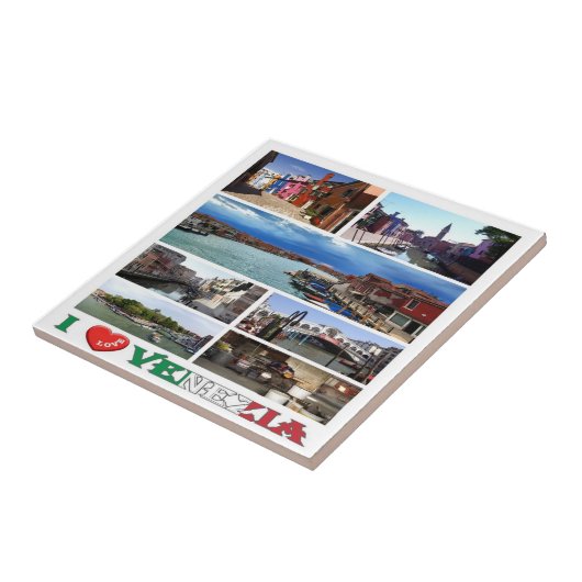 VNT030 VENICE I Love, Mosaic, Italy, タイル (側面)
