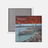 VNT044 VENICE, Punta Dogana, Veneto,イタリア,冷蔵庫 マグネット (正面/裏面)
