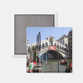 VNT047 VENICE, RIALTO BRIDGE,イタリア,冷蔵庫 マグネット (正面/裏面)