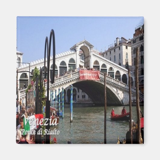 VNT047 VENICE, RIALTO BRIDGE,イタリア,冷蔵庫 マグネット (正面)