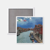 VNT055ヴェネツィア，ムラーノ，ヴェネト，イタリア，冷蔵庫マーニュ マグネット (正面/裏面)