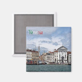 VNT058 VENICE, Pieta and the Bell Tower,冷蔵庫 マグネット (正面/裏面)