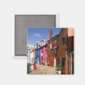 VNT071 BURANO，ヴェネツィア，ヴェネト，イタリア，冷蔵庫 マグネット (正面/裏面)