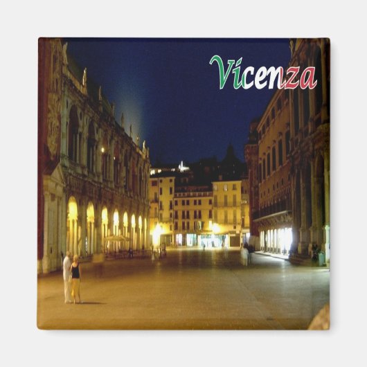 VNT077 VICENZA, Piazza dei Signori,イタリア,冷蔵庫 マグネット (正面)