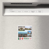 VNT080 VICENZA I Love，モザイク，イタリア，冷蔵庫 マグネット (インサイチュ (食洗機))