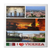 VNT081 VICENZA I Love，モザイク，イタリア， タイル (正面)
