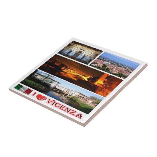 VNT081 VICENZA I Love，モザイク，イタリア， タイル (側面)