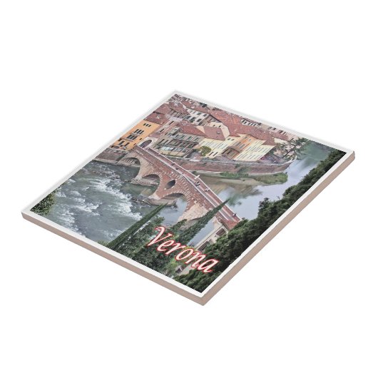 VNT085 VERONA，ローマンブリッジ，ヴェローナ，イタリア， タイル (側面)