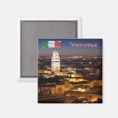 VNT092 VERONA，大聖堂&石橋，冷蔵庫 マグネット (正面/裏面)