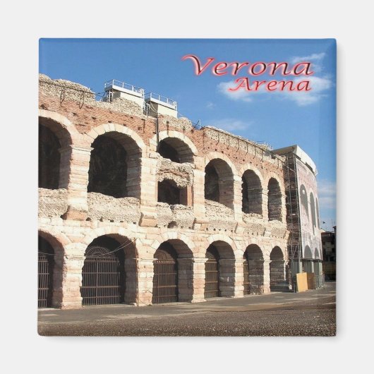VNT093 VERONA, ARENA, Veneto，イタリア，冷蔵庫 マグネット (正面)
