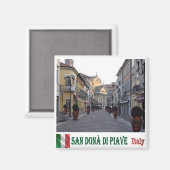 VNT102 SAN DONA' DEL PIAVE,ヒストリックセンター,冷蔵庫 マグネット (正面/裏面)