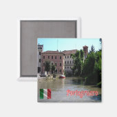 VNT106 PORTOGRUARO，川，ヴェネト，イタリア，冷蔵庫 マグネット (正面/裏面)