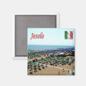 VNT112 JESOLOビーチ，ヴェネト，イタリア，冷蔵庫 マグネット (正面/裏面)