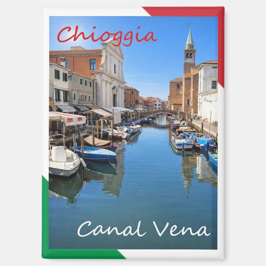 VNT116 CHIOGGIA, Canal Vena, Veneto, Italy, Fridge マグネット (正面)