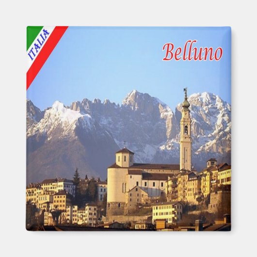 VNT122 BELLUNO, Belluno Schiara，イタリア，冷蔵庫 マグネット (正面)