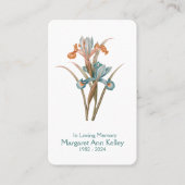 Vntageフローラフォト祈りの言葉カード 名刺 (正面)